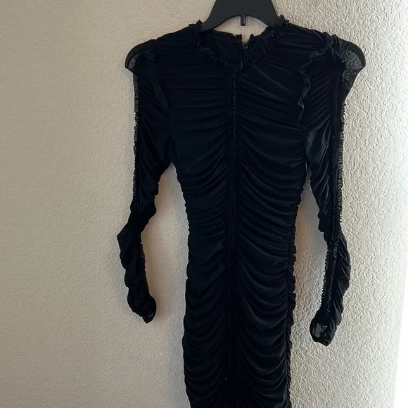 NBD Las Olas Long Sleeve Mini Dress in Black - Picture 3 of 8